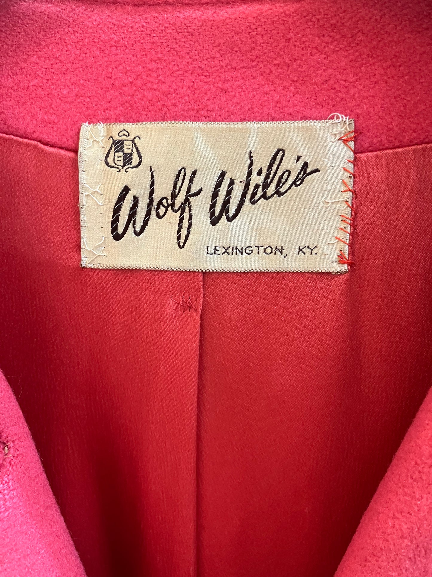 Vintage “Wolf Wile’s” 100% Cashmere Coat Connoisseur Tailored by La Vigna