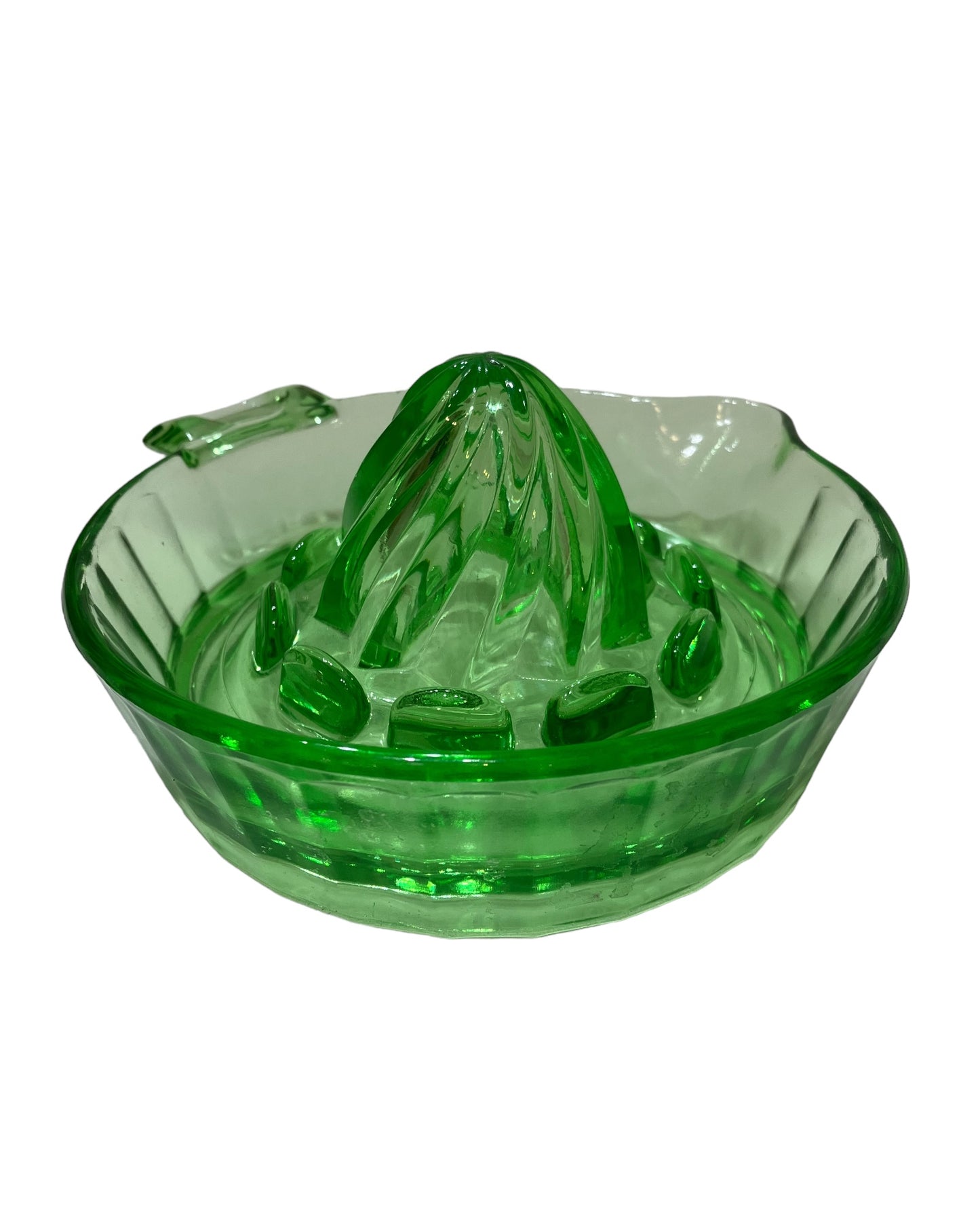 Vintage Green Uranium Glass Reamer