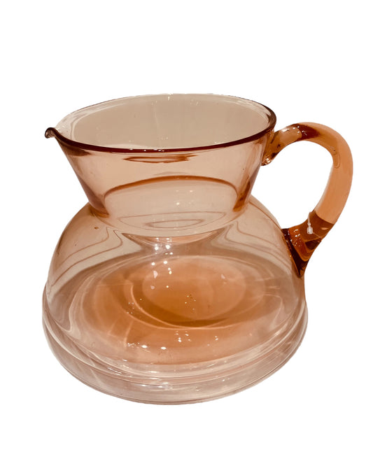 Vintage Large Pink Glass Pitcher