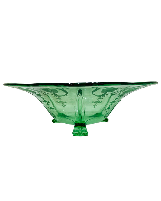 Vintage 1930s Uranium Glass Bowl